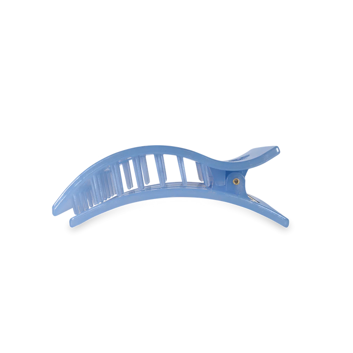 Medium Teleties Flat Rectangle Clip - Blue Lagoon