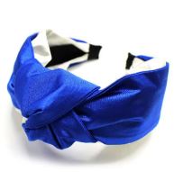 Jumbo Puffy Knotted Headbands - Blue & White