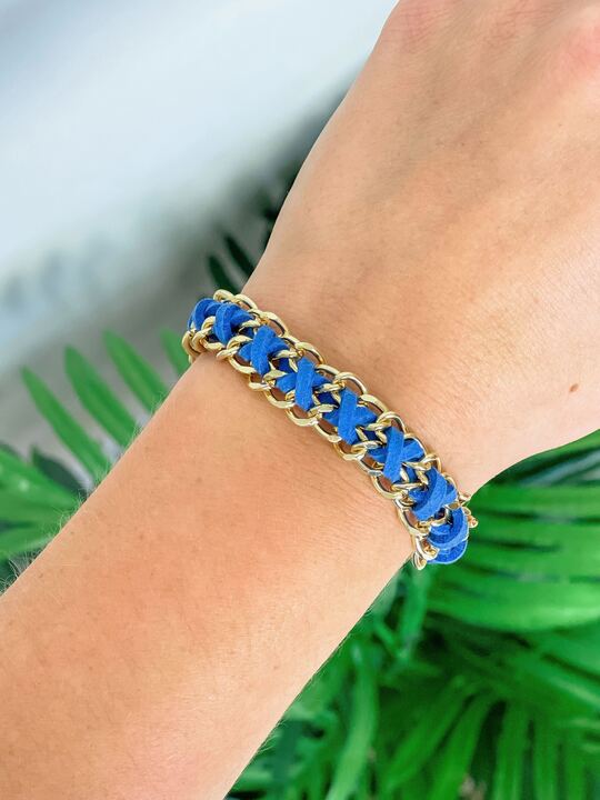 Link Toggle Bracelet - Blue