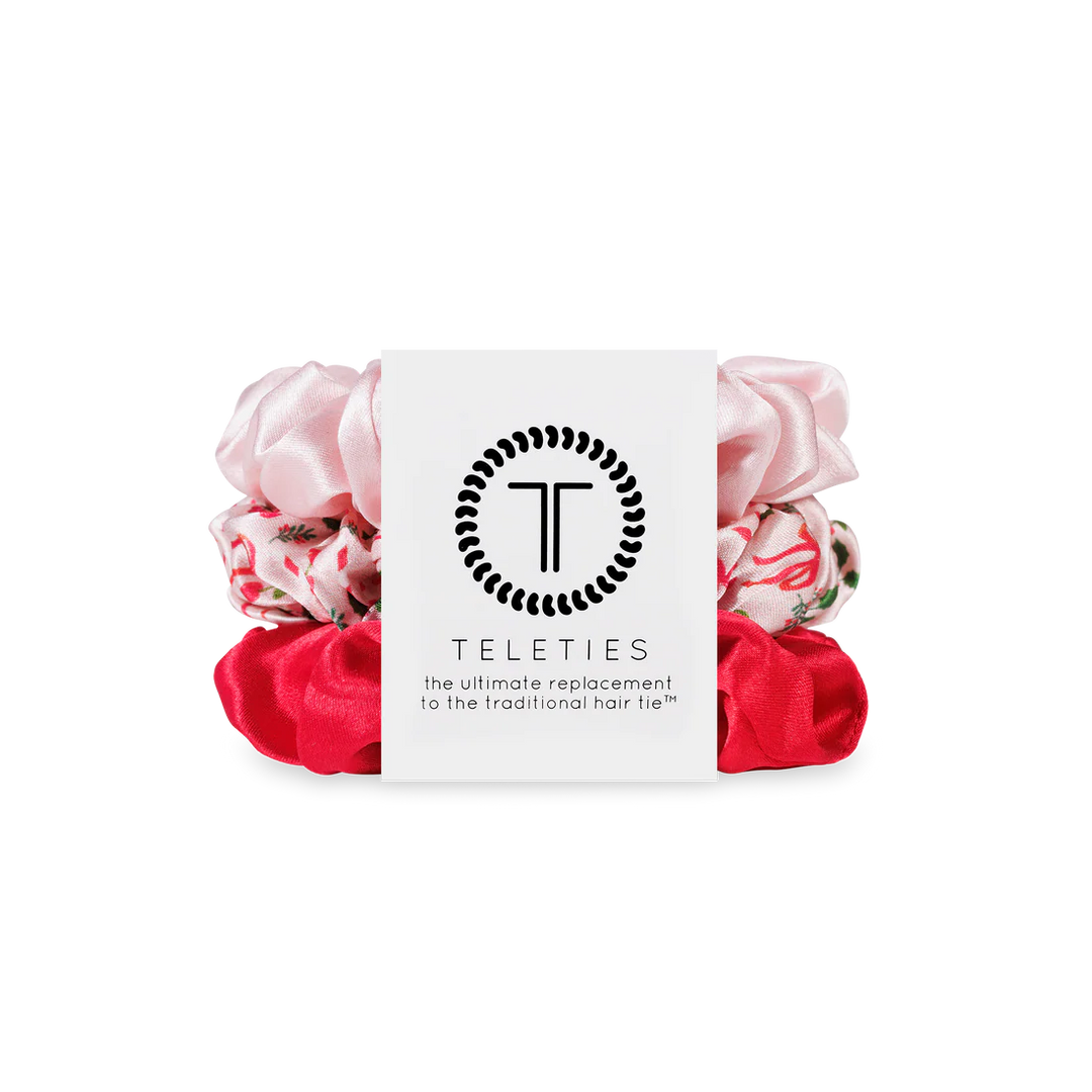 Teleties Silk Scrunchies - Large Band Pack of 3 - Blushmas