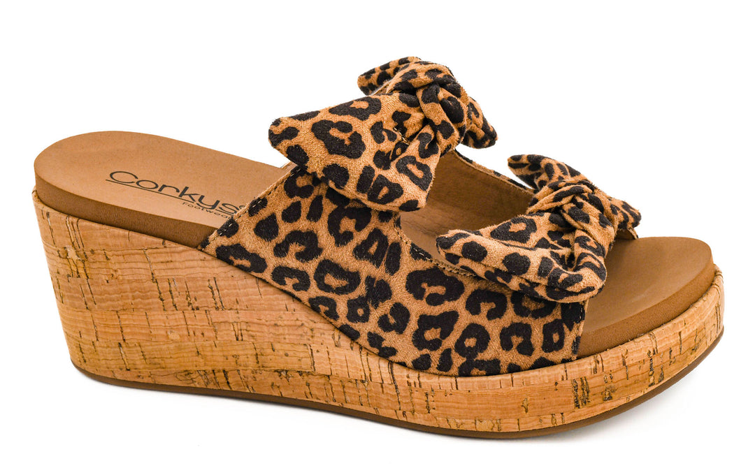 Bowed Up Wedge - Leopard by Corkys