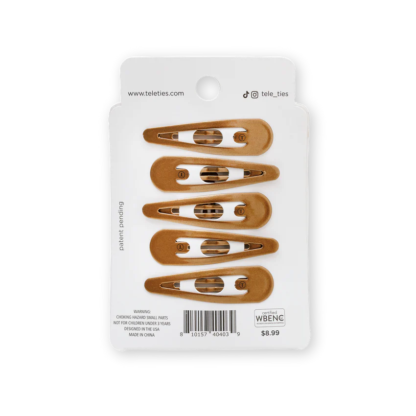 Teleties Snap Clip Set - Bronze