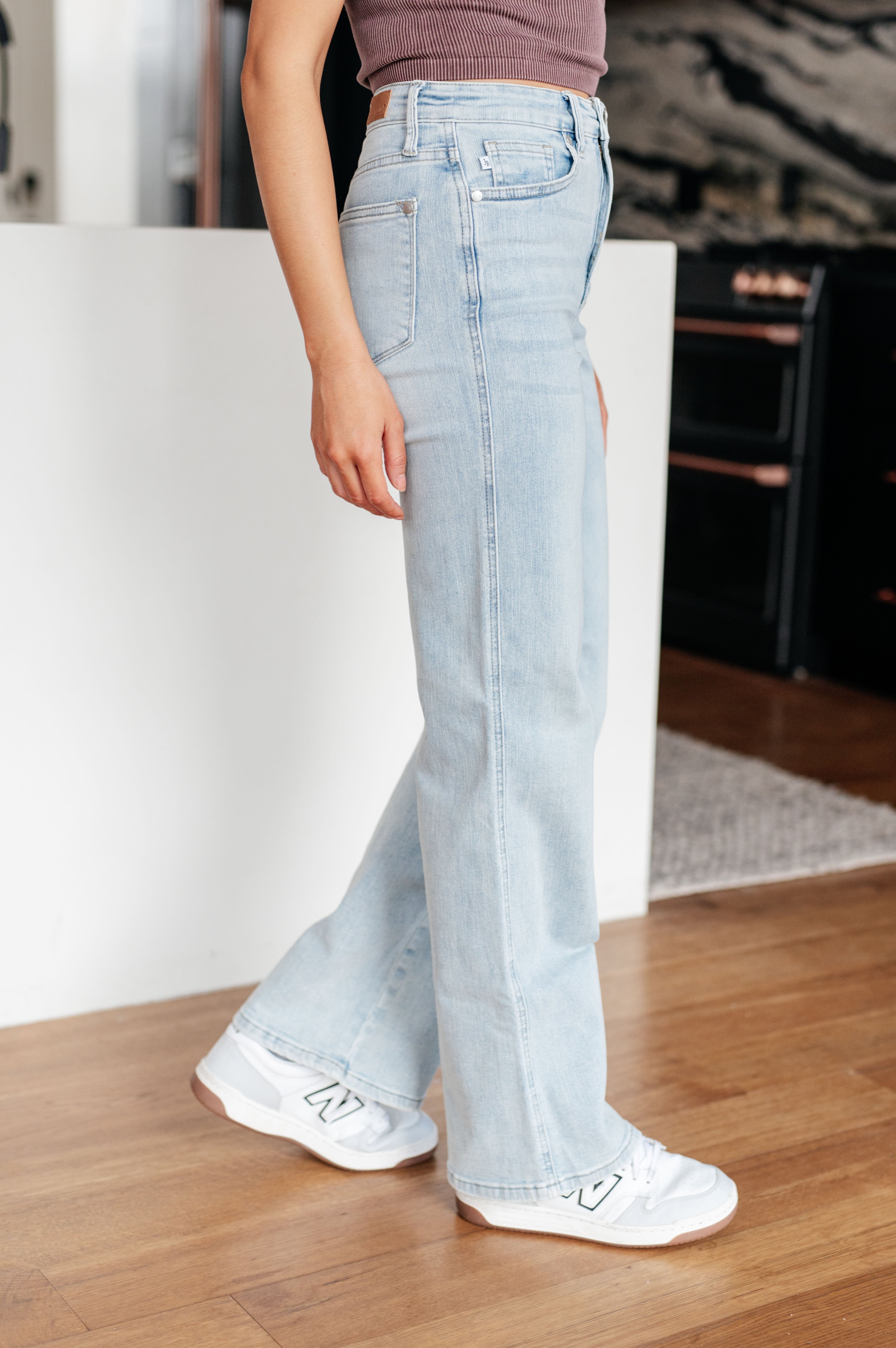 Brooke High Rise Control Top Vintage Wash Straight Jeans by Judy Blue