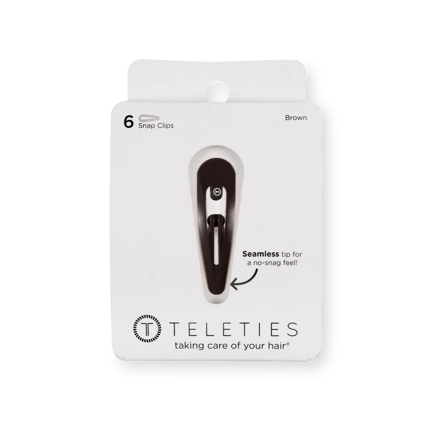 Teleties Snap Clip Set - Brown