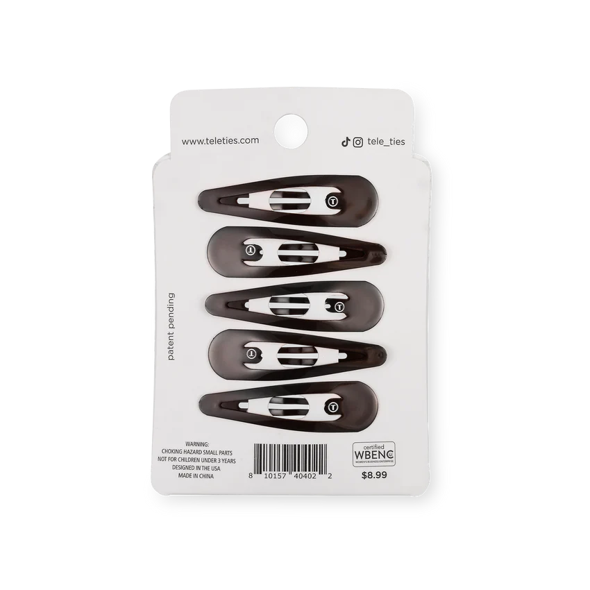 Teleties Snap Clip Set - Brown