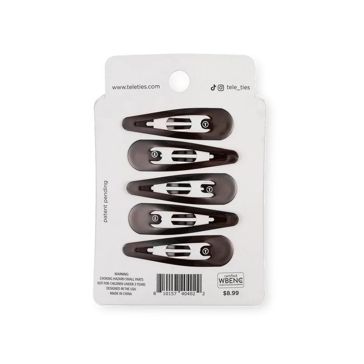 Teleties Snap Clip Set - Brown
