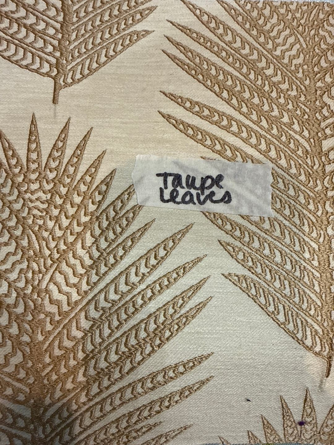 MJ TX PREPO SINGLE LADIES: Taupe Leaves Mini Top Zip by Makeup Junkie (Ships in 3-4 Weeks)