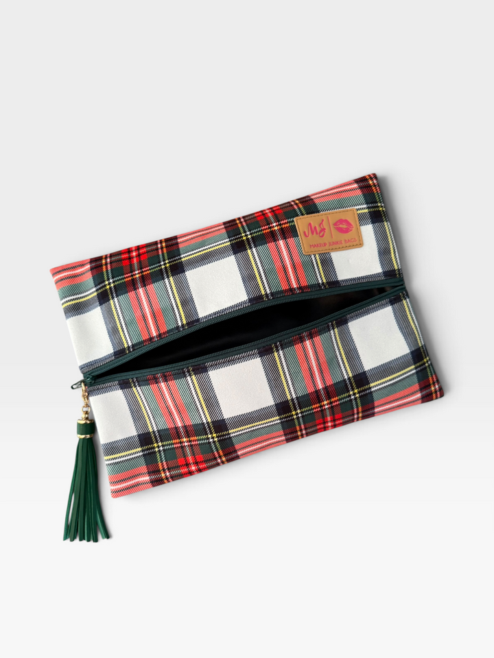 Naughty List Wishes White Plaid by Makeup Junkie (SEPT ARRAY: Ships in 8-10 Weeks)
