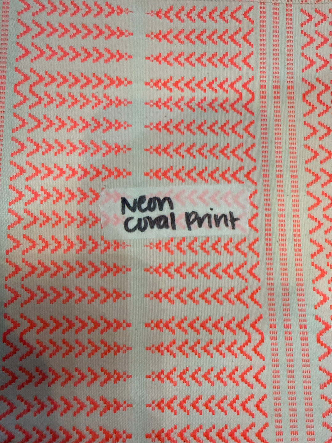 MJ TX PREPO SINGLE LADIES: Neon Coral Print Mini Top Zip by Makeup Junkie (Ships in 3-4 Weeks)