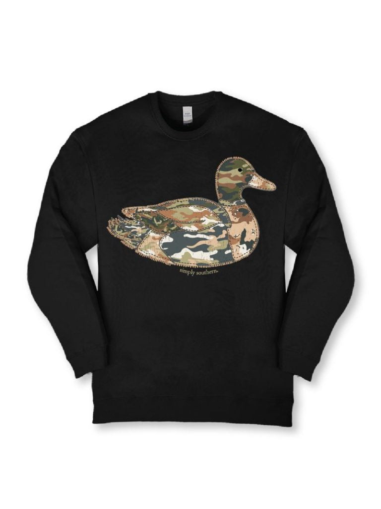 JUNE MARKET: Duck Sweater - Black by Simply Southern (Ships Late September)