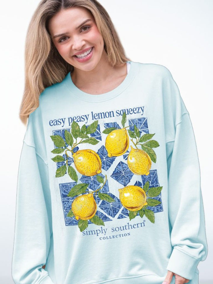 'Easy Peasy Lemon Squeezy' Crewneck Pullover by Simply Southern