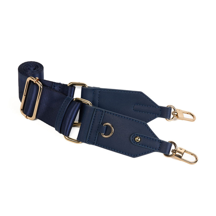 JUNE MARKET: HydroBag® HANDLE®- Navy Matte with Solid Vegan Leather Strap by Wanderfull (Ships in 2-3 Weeks)