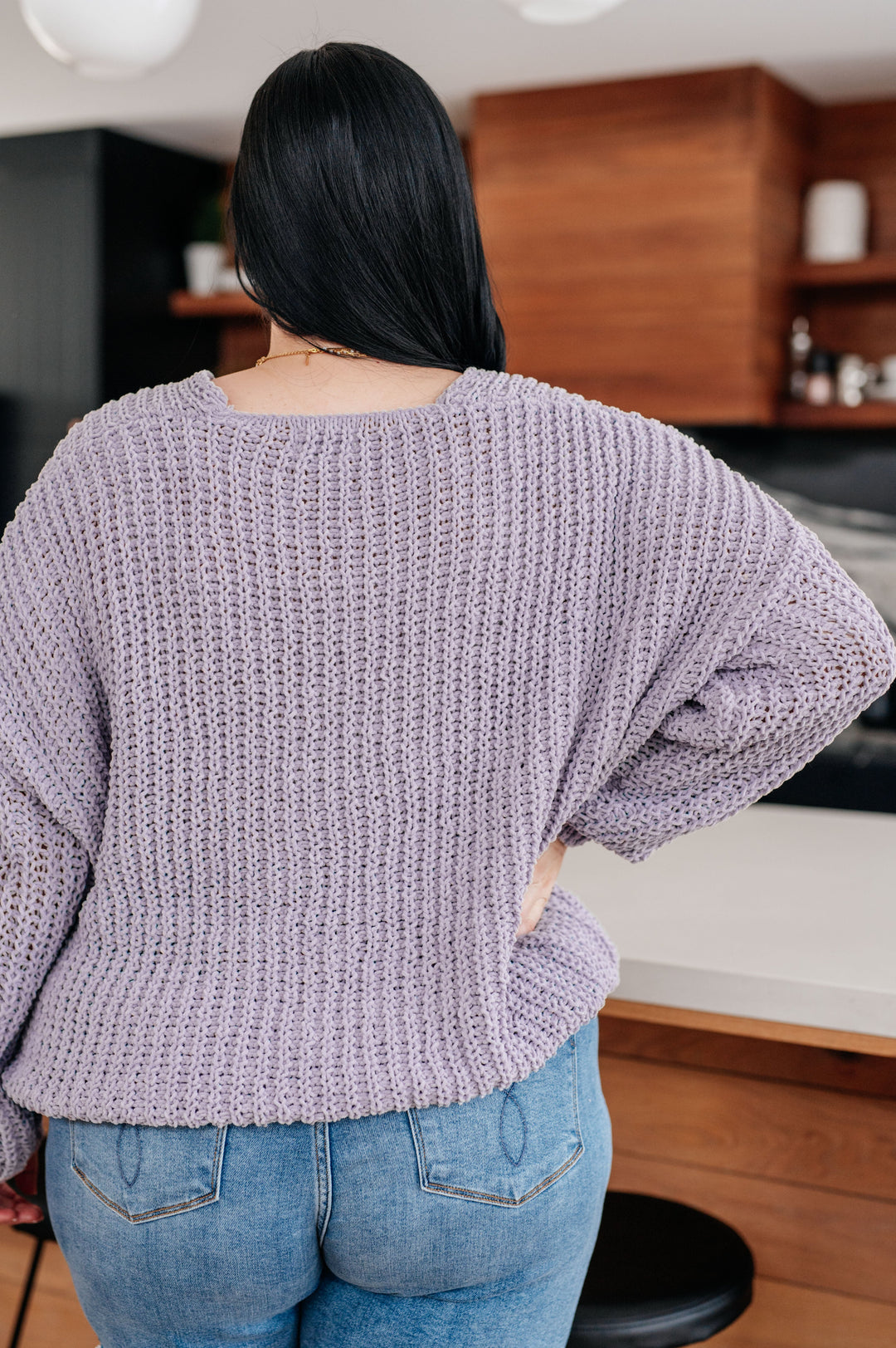 Captured My Interest Chunky V-Neck Sweater - 12/15