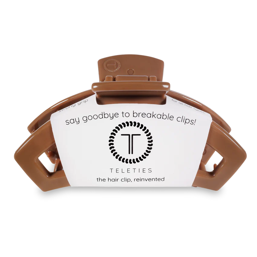 Large Teleties Open Claw Clip - Caramel