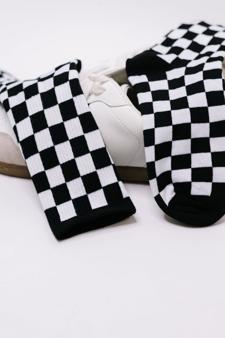 Check Yo'Self Quarter Socks - 7/24