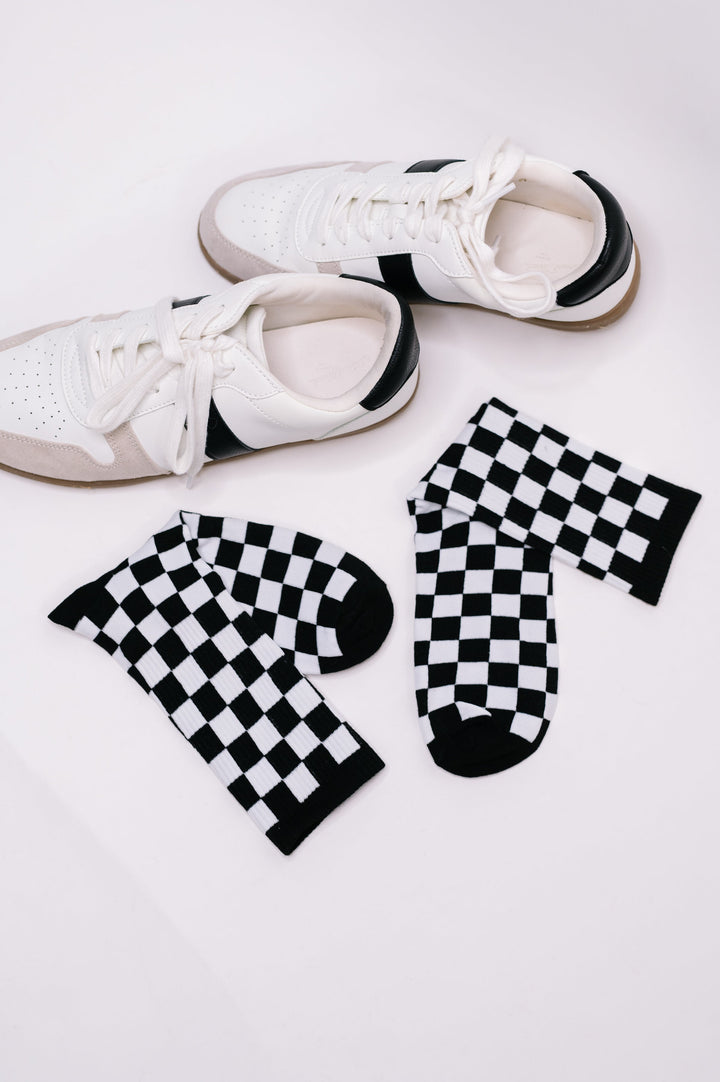 Check Yo'Self Quarter Socks - 7/24