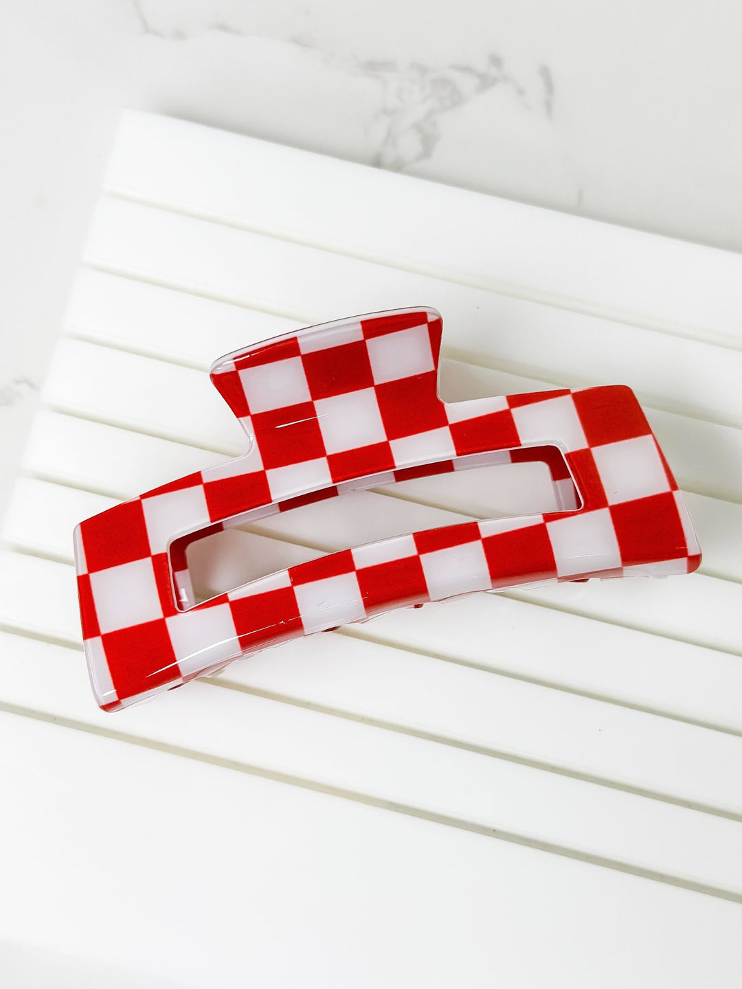 Game Day Checkered Claw Clips