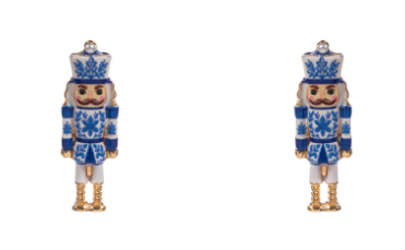 Chinoiserie Nutcracker Stud Earrings