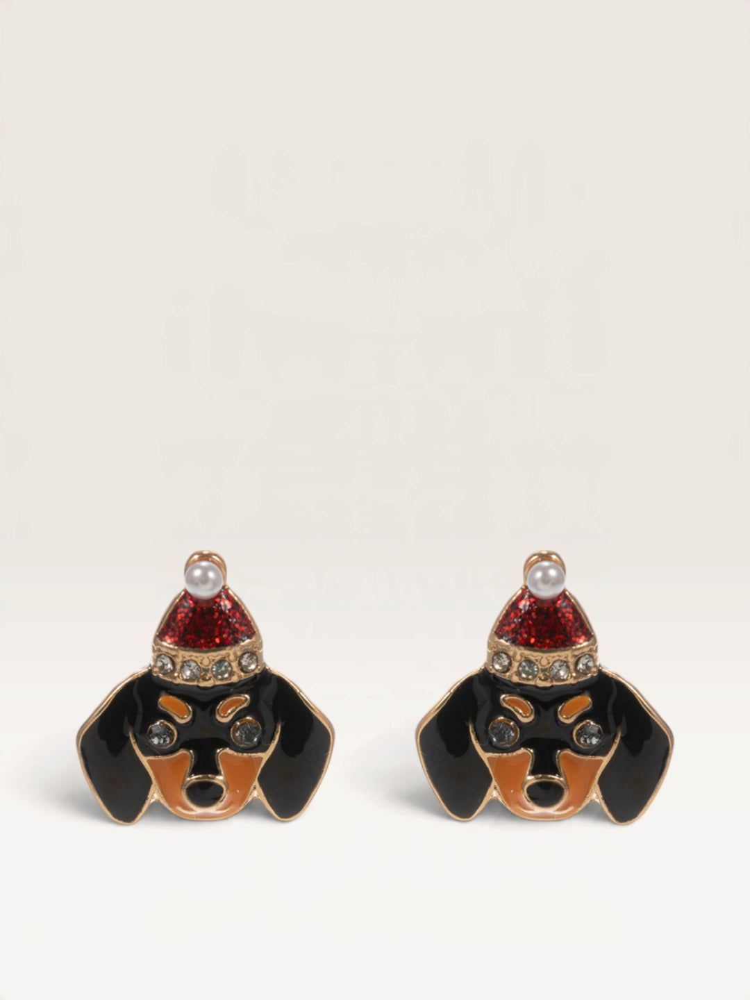 Christmas Dachshund Stud Earrings