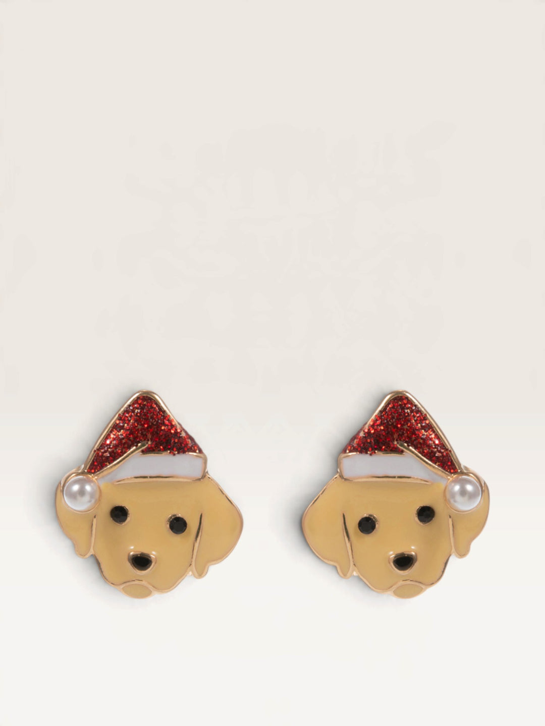 Christmas Golden Retriever Stud Earrings