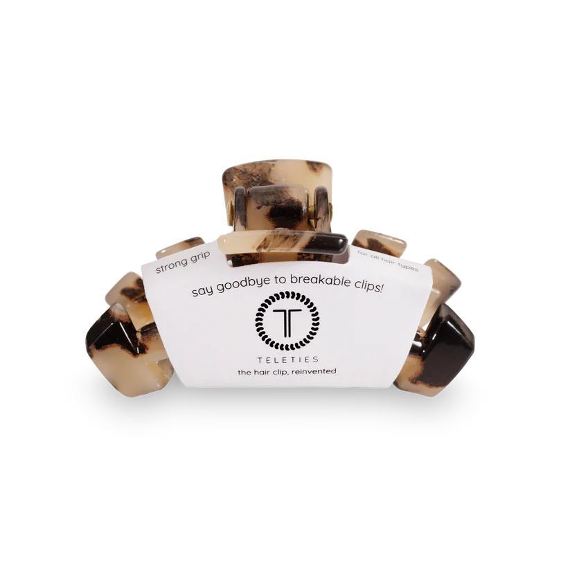 Small Teleties Claw Clip - Blonde Tortoise