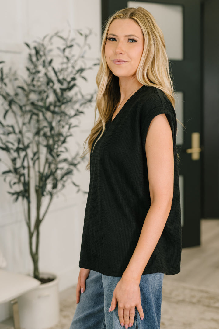 Classic Timeless V-Neck Tee in Black - 5/18
