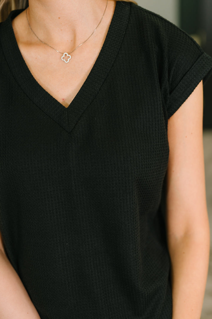 Classic Timeless V-Neck Tee in Black - 5/18