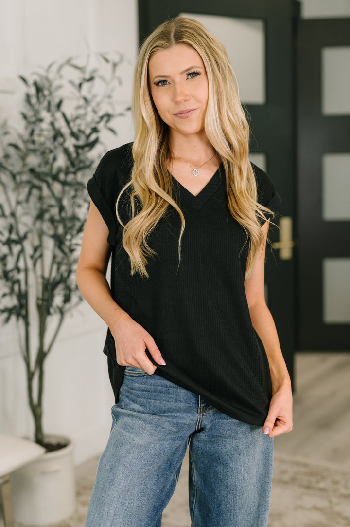 Classic Timeless V-Neck Tee in Black - 5/18
