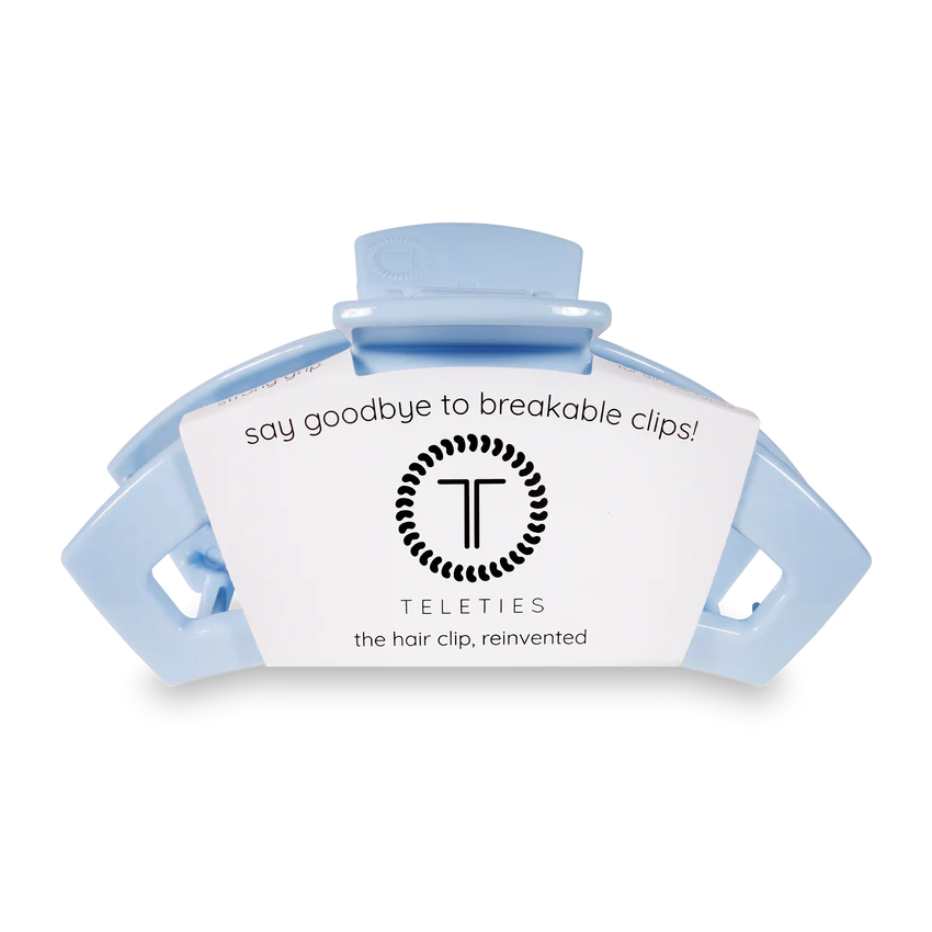 Large Teleties Open Claw Clip - Clear Skies