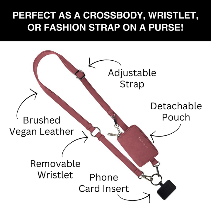 JULY PREORDER: Clip & Go - Brushed Vegan Leather Strap by Save The Girls (Ships in 2-3 Weeks)