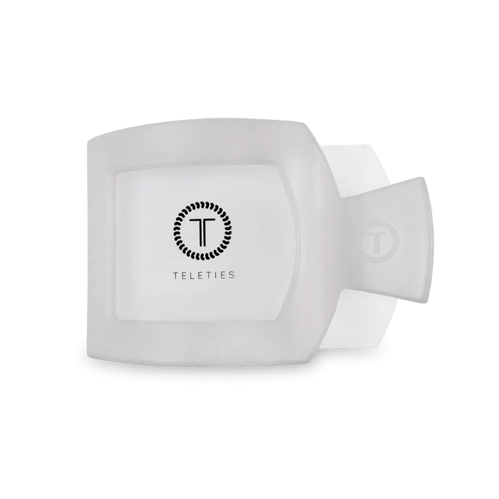 Medium Teleties Flat Square Clip - Coconut White