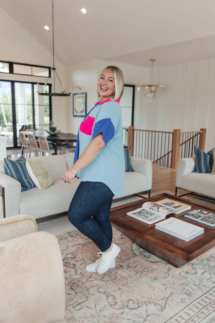 Color Me Cool Color Block Top