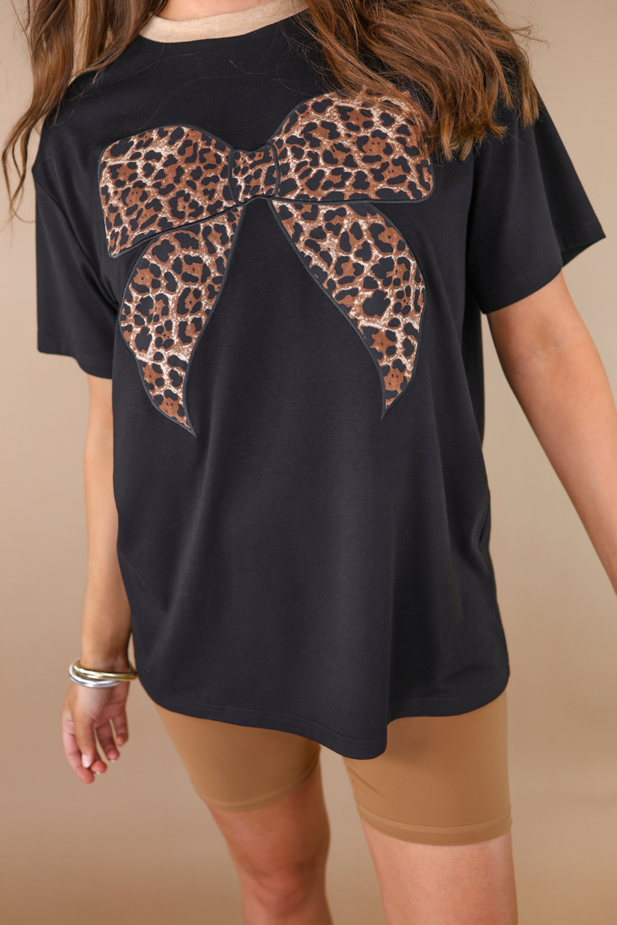 Solid Tan Biker Shorts by Jess Lea