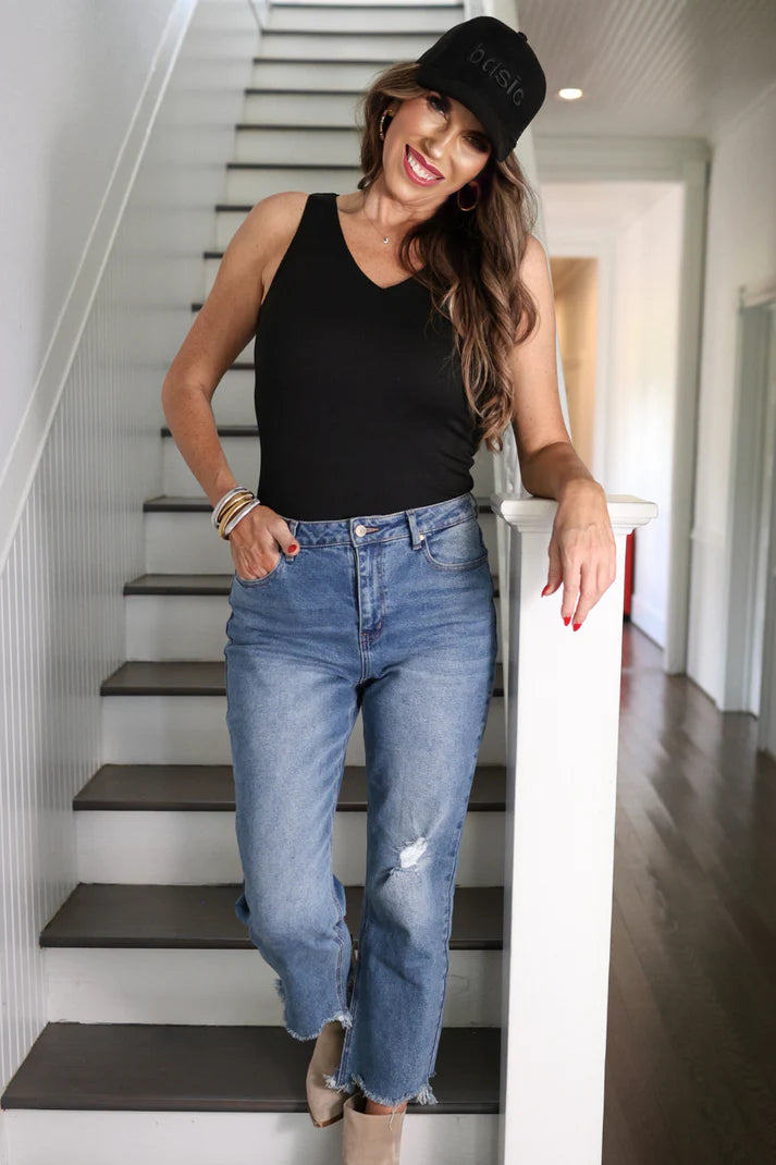 RTS: Haven V-Neck Bodysuit Black by Jess Lea - Small