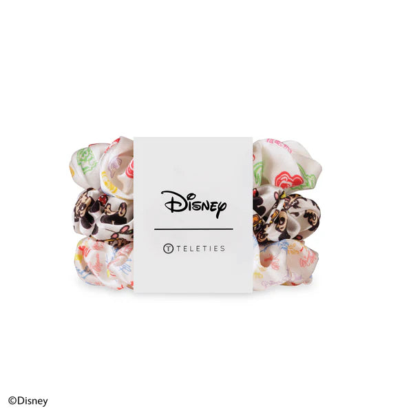 Teleties Scrunchies - Silk Large Band Pack of 3 - Mickey and Friends