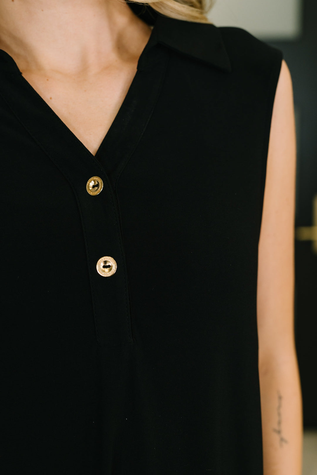 Coral Sands Collared Tank Dress in Black - 4/21