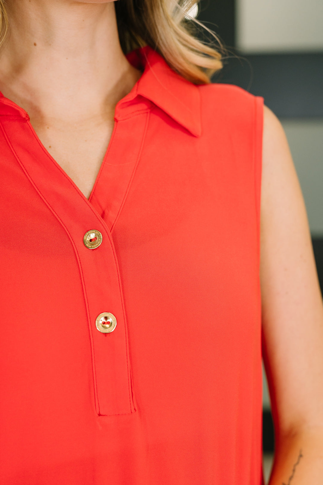 Coral Sands Collared Tank Dress in Tomato Red - 4/21