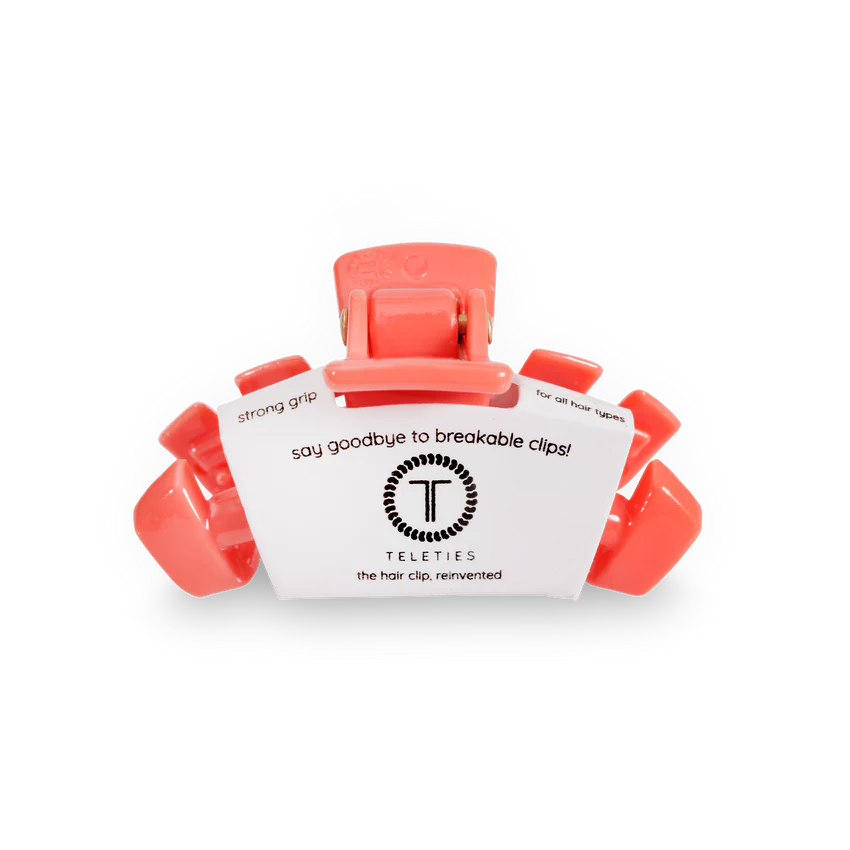 Tiny Teleties Claw Clip - Coral