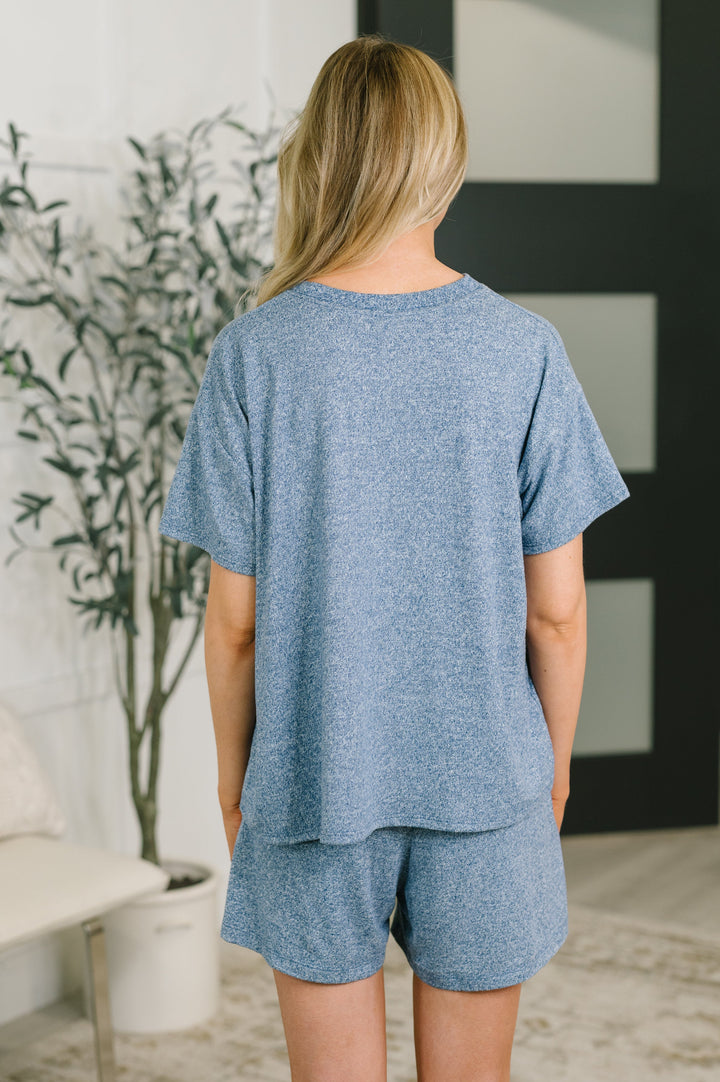 Couldn't Help It Melange Set in Light Navy - 7/17