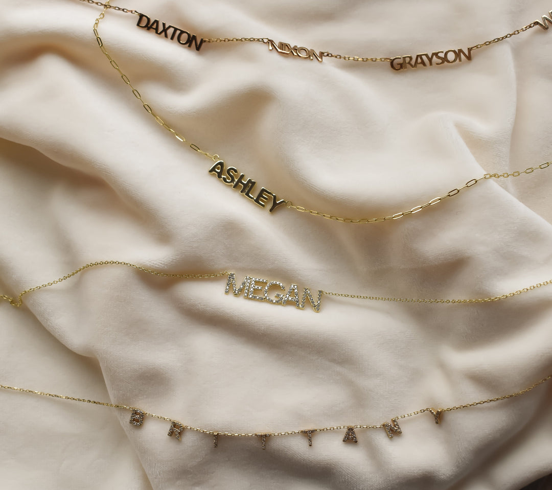 Custom Mini Dover Name Necklace - Water Resistant by the Sis Kiss (Ships in 4 Weeks)