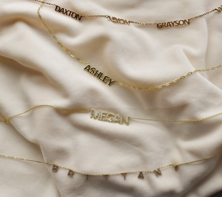 Custom Mini Dover Name Necklace - Water Resistant by the Sis Kiss (Ships in 4 Weeks)