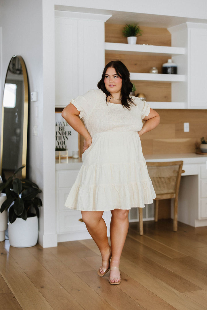 Cute Situation Square Neck Dress - 6/15