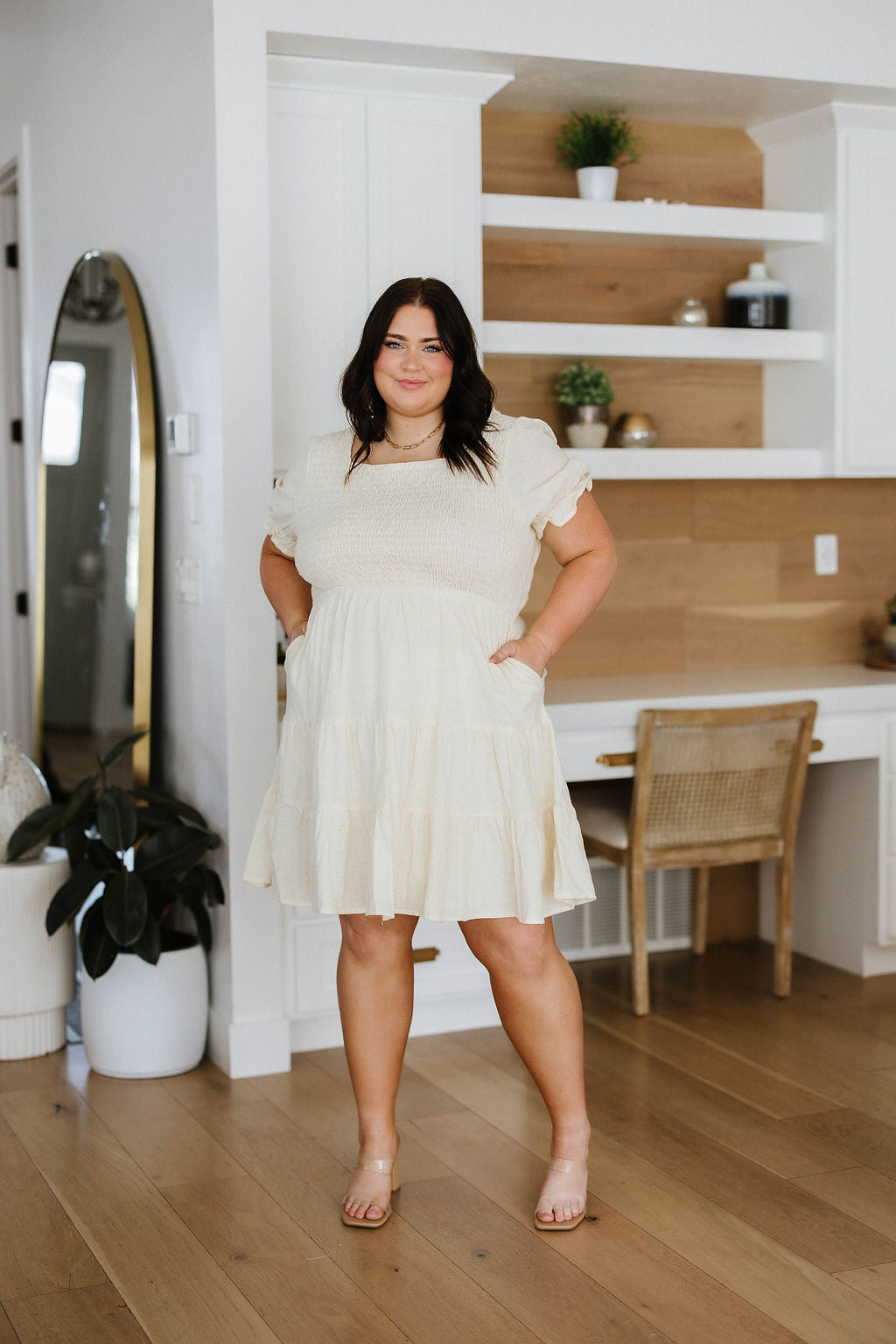 Cute Situation Square Neck Dress - 6/15