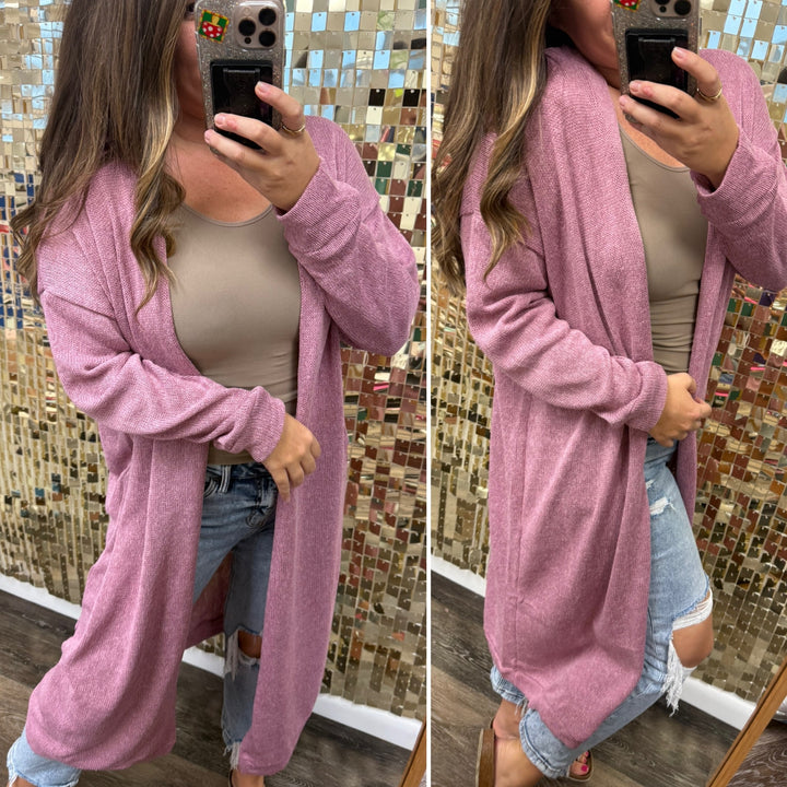 Hideaway Travel Cardigan by Dear Scarlett - Cashmere Rose