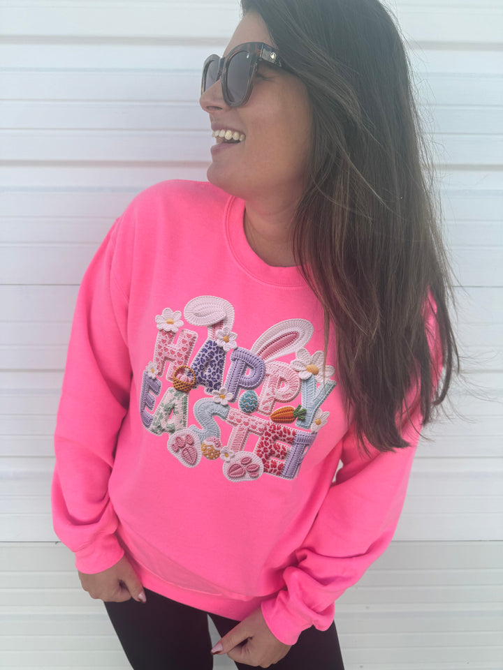 by PrepO: Happy Easter Graphic Sweatshirt (Ships in 2-3 Weeks)