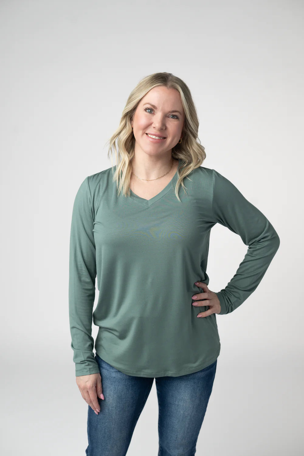 Larissa Long Sleeve - Dusty Jade