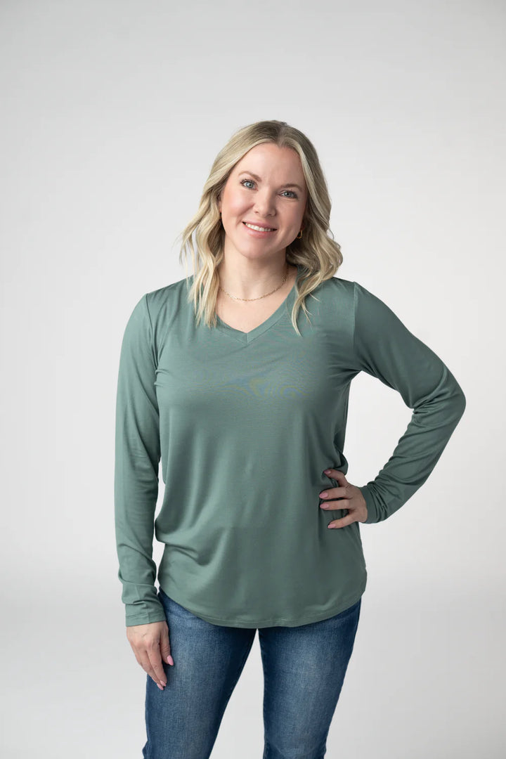 Larissa Long Sleeve - Dusty Jade