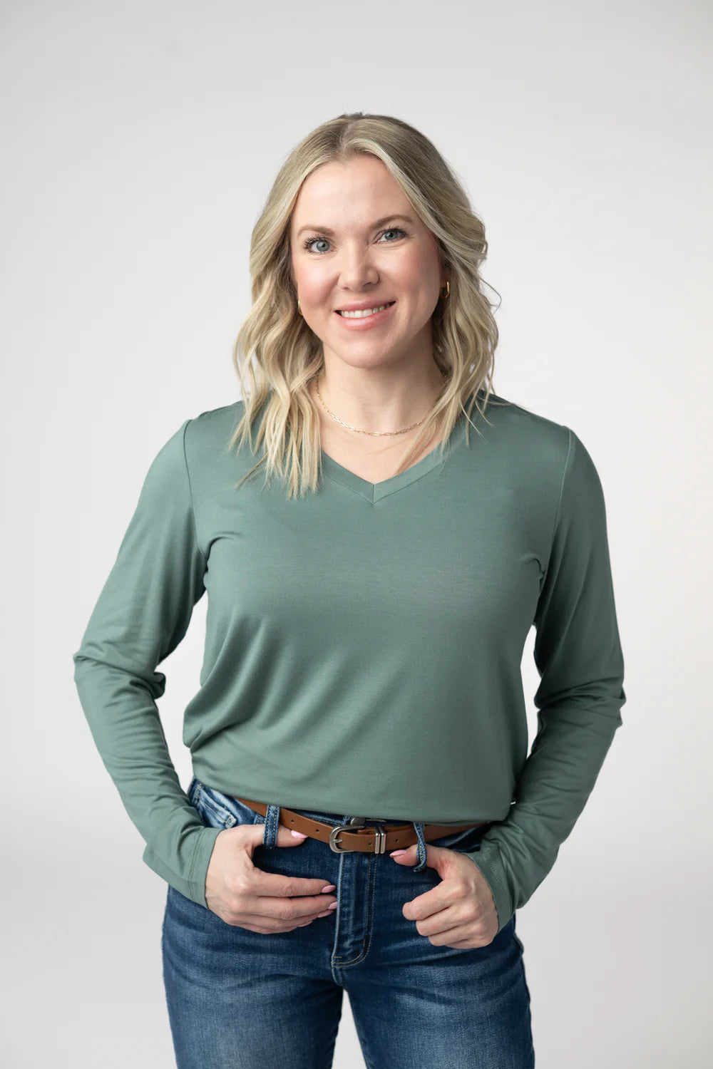 Larissa Long Sleeve - Dusty Jade