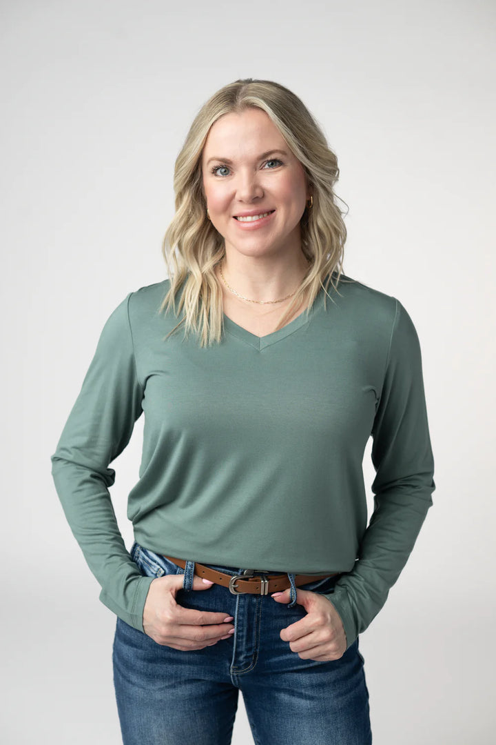 Larissa Long Sleeve - Dusty Jade
