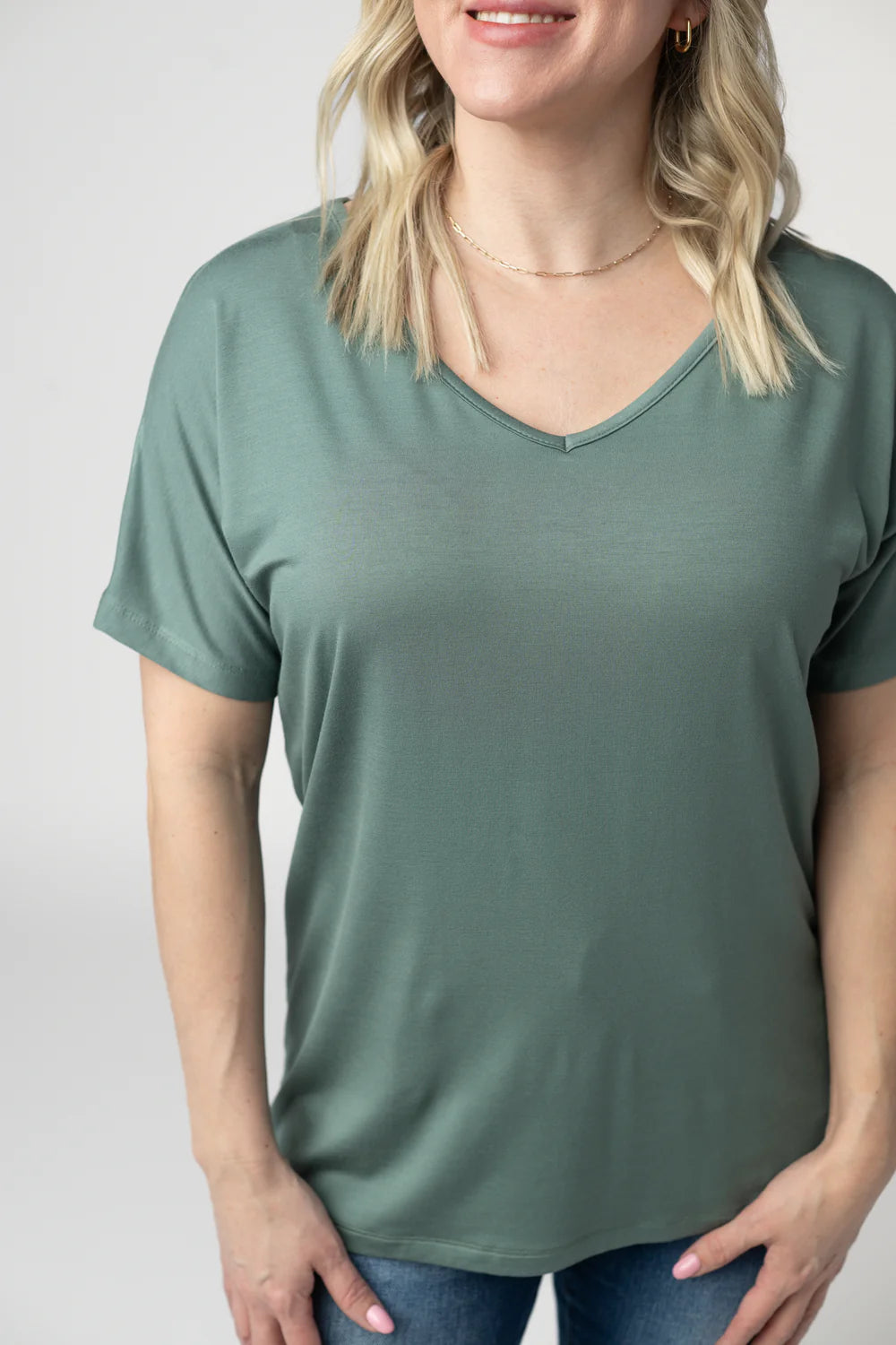 Chloe Cozy Top - Dusty Jade
